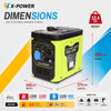 1000 Watt Dual Fuel Inverter Generator Max 1300 Watt Gasoline Propane Quiet Portable Generator for Home Backup Camping RV-XP1300iD