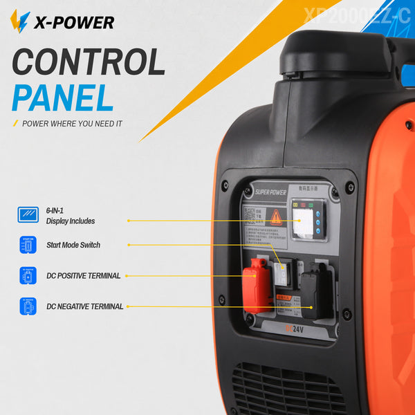 1800 Watt 2000Watt DC Gasoline Inverter Generator 24V 48V 60V Small DC Petrol Generator with Remote Auto Start_XP2000EZ-C