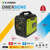 2400 Watt Gasoline Propane Dual Fuel Inverter Generator for Camping RV-XP2400iD