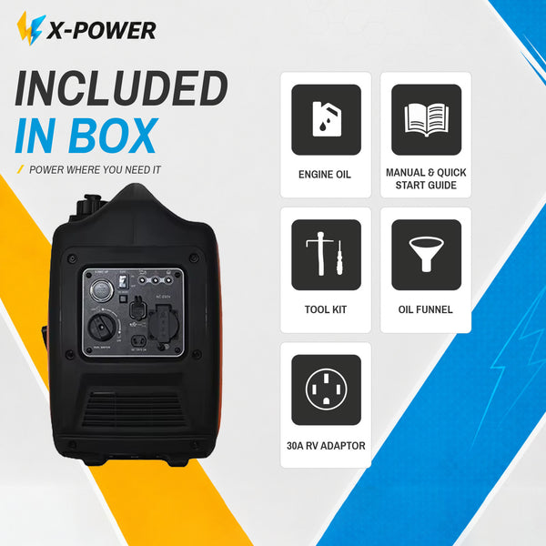 2800 Watt Portable Inverter Generator 2500 Watt Gasoline Powered Generator for Camping RVOutdoor Backup_XP2800iS-L
