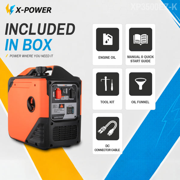 3kw 3500Watt DC Gasoline Generator 24V 48V 60V Small DC Inverter Generator with Remote Auto Start for Truck RV Marine_XP3500EZ-K