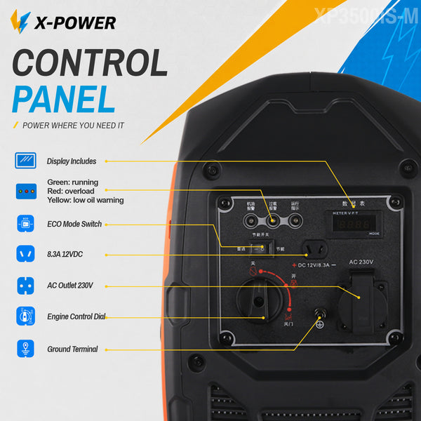High Quality 3500 Watt Portable Quiet Gasoline Inverter Generator 230V for Home Backup Camping Use_XP3500iS-M
