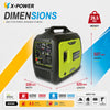 4200 Watt Dual Fuel Silent Inverter Generator Electric Remote Start for Home Backup RV Camping-XP4200iED