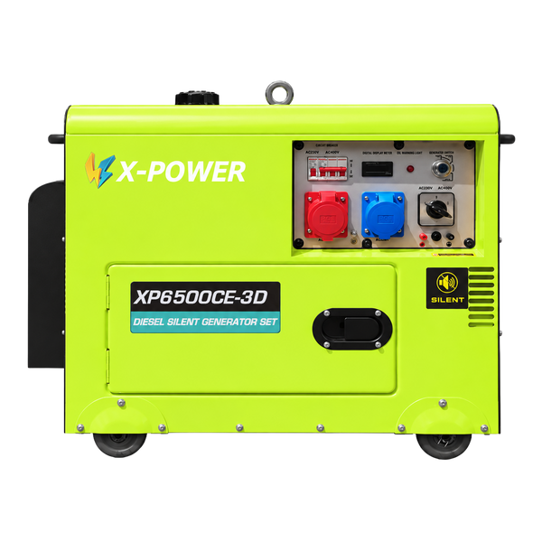 5.5kW Silent Diesel Generator XP6500CE-3D | Single & Three Phase Electric Start Generator - XP6500CE