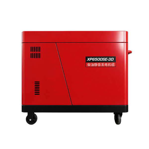 5kw Small Portable Silent Diesel Generator Set Electric Start 6kVASingle / ThreePhase Engine Standby Electric Power Generating for Home - XP6500SE
