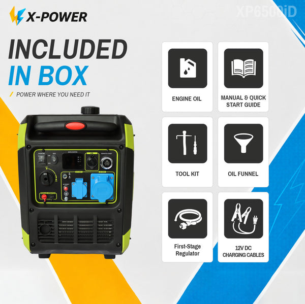 6500 Watt Dual Fuel Inverter Generator Gasoline Propane Electric Remote Start for House-XP6500iED