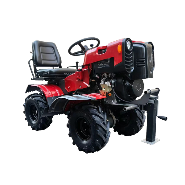 X-POWER X005 12HP Gasoline Walking Tractor, Electric Start 2WD/4WD Rotary Tiller & Cultivator with Gear Drive