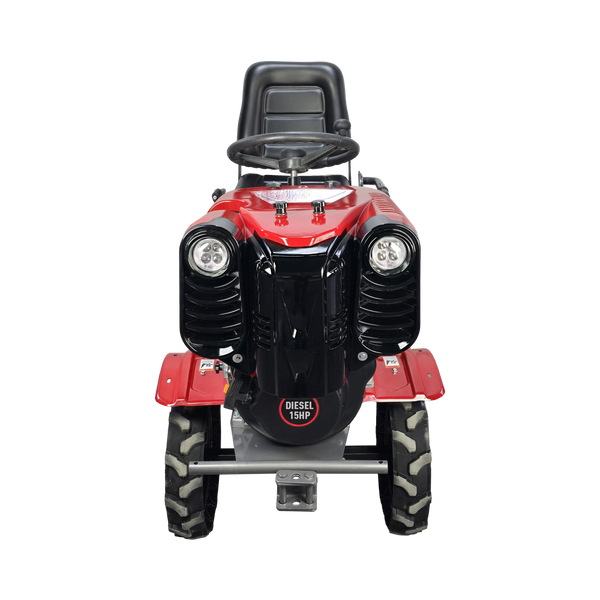 X-POWER X005 12HP Gasoline Walking Tractor, Electric Start 2WD/4WD Rotary Tiller & Cultivator with Gear Drive