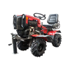 10HP 4WD Mini Tractor, Diesel Powered Rotary Tiller Cultivator with Electric Start, Gear Drive Agricultural Machine for Farm Garden _ X001