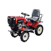 10HP 4WD Mini Tractor, Diesel Powered Rotary Tiller Cultivator with Electric Start, Gear Drive Agricultural Machine for Farm Garden _ X001