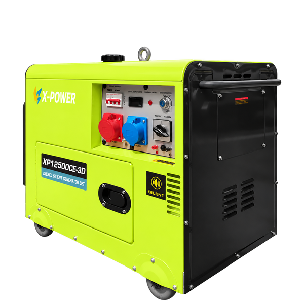 8kW Silent Diesel Generator | Heavy Duty Commercial Backup Generator - XP12500CE