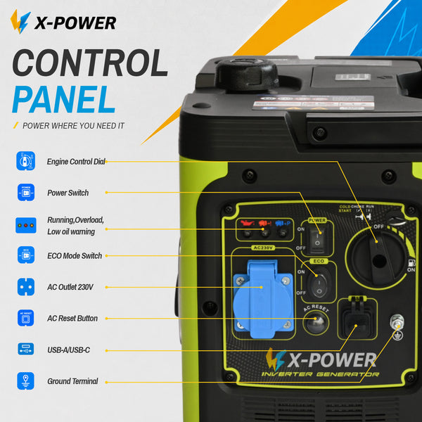 1300 Watt Super Silent Power Portable Gasoline Inverter Generator_XP1300iS-A