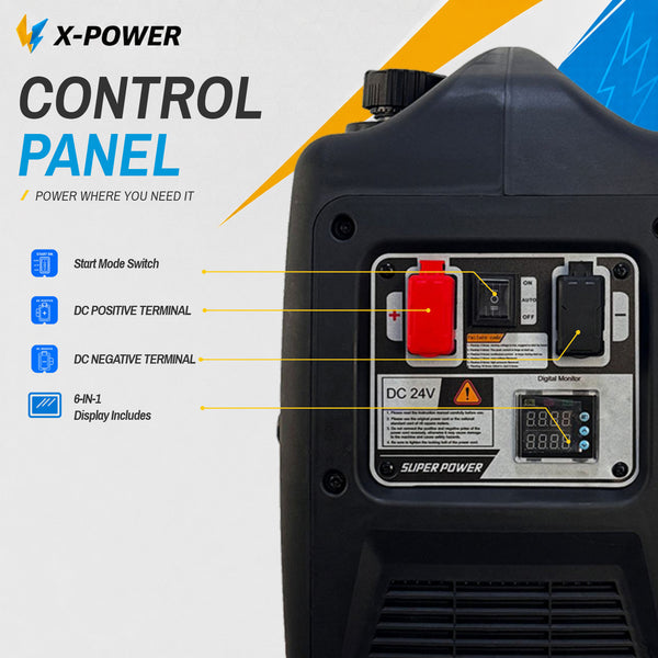 2kw DC Gasoline Generator 24V 48V 60V Small DC Inverter Generator with Remote Auto Start_XP2000EZ-L