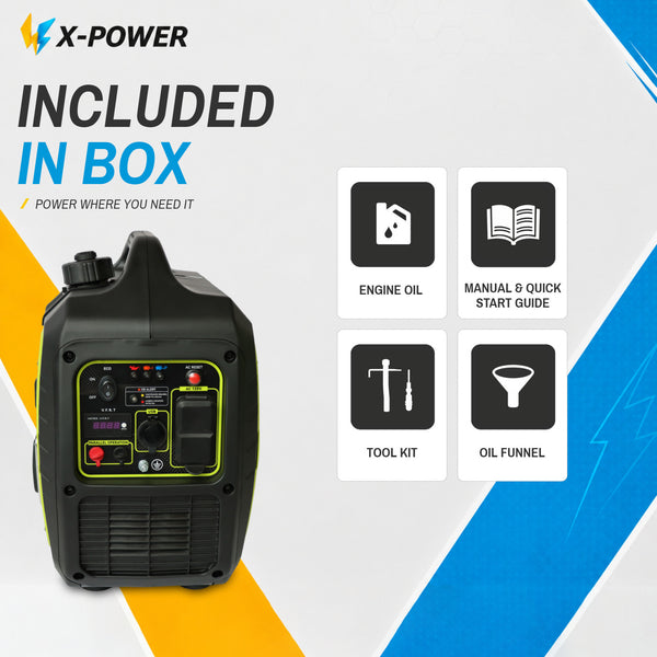 2kw Quiet Digital Gasoline Generator for Home Camping RV Backup_XP2000i-A