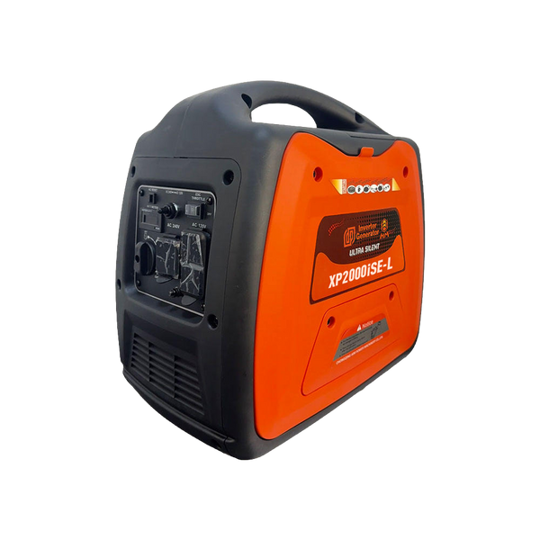 X-POWER XP2000iSE-L is a 2000W portable inverter generator with electric and recoil start, ≤3% THD, 56 dB noise, up to 17 hours runtime and 110–240V output.