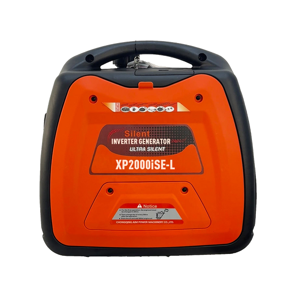X-POWER XP2000iSE-L is a 2000W portable inverter generator with electric and recoil start, ≤3% THD, 56 dB noise, up to 17 hours runtime and 110–240V output.