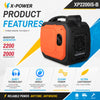 2200 Watt Portable Inverter Generator Gasoline Power Quiet Generator for Camping Home Backup_XP2200iS-B