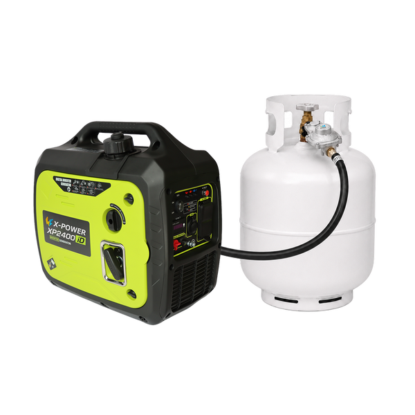 2400 Watt Gasoline Propane Dual Fuel Inverter Generator for Camping RV-XP2400iD