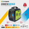3200 Watt Dual Fuel Gas/LPG Inverter Generator for Home RV Camping-XP3200iED