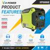 5000 Watt Quiet Portable Inverter Generator for Home Backup RV Outdoor Power Supply-XP5500iE