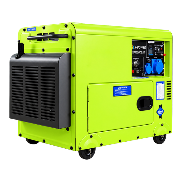 5.5kW Silent Diesel Generator XP6500CE-3D | Single & Three Phase Electric Start Generator - XP6500CE