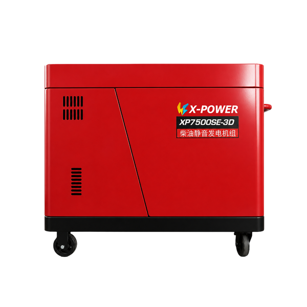 6kW Diesel Generator | Single & Three Phase, 6,500W Max, Electric Start - XP7500SE